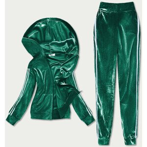 Zelený dámský velurový dres s lampasy (81223) zielony XL (42)
