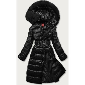 Dlouhá černá dámská zimní bunda (TY040-1) černá L (40)