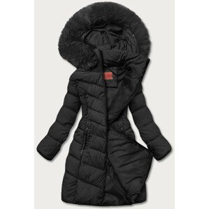 Černá zimní bunda s kapucí (TY045-1) černá XXL (44)