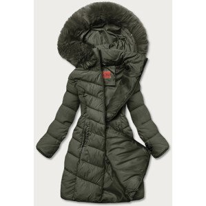 Zimní bunda v khaki barvě s kapucí (TY045-29) khaki S (36)