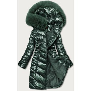 Zelená dámská zimní bunda s kapucí (TY037-38) zielony S (36)