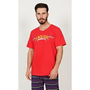 Pánské pyžamo kapri Indigo červená XL