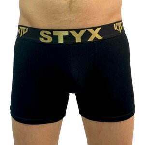 Pánské boxerky Styx / KTV long sportovní guma černé - černá guma (UTC960) L