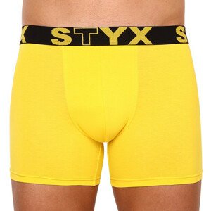 Pánské boxerky Styx long sportovní guma žluté (U1068) XXL
