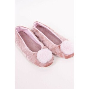 Dámské papuče baleríny se vzorem hvězdiček OBL-0089 pudrově růžová 36-37
