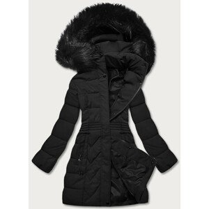 Černá dámská zimní bunda s odepínací kapucí (16M9060-392) černá S (36)