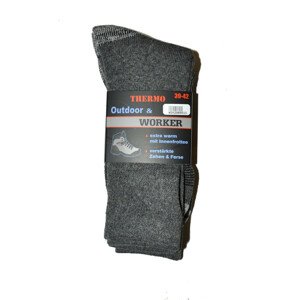Pánské ponožky WiK 20655 Worker Thermo A'2 czarny-szary 39-42