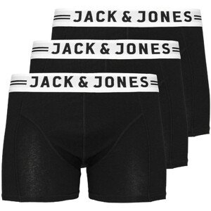 3PACK pánské boxerky Jack and Jones černé (12081832) XL