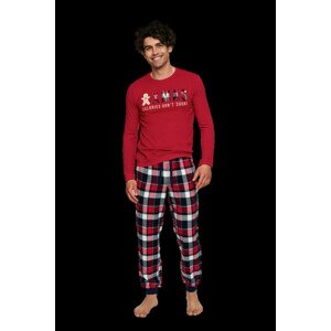 Pánské pyžamo 40124 Hygge - HENDERSON Červená XL