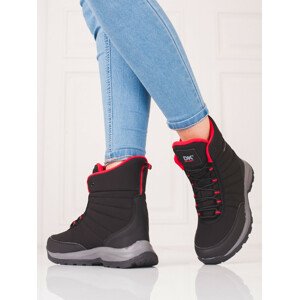 Zajímavé  trekingové boty černé dámské bez podpatku  37