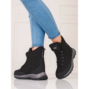 Stylové dámské  trekingové boty černé bez podpatku  37