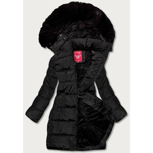 Černá dámská péřová zimní bunda (2M-051) černá XL (42)