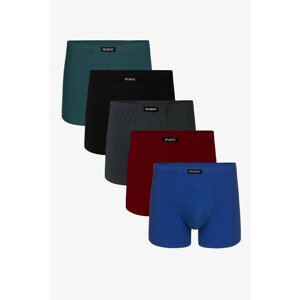 Pánské boxerky 5SMH-002 zelená-černá-grafit-bordó-modrá - Atlantic XL