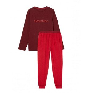 Pánský pyžamový set NM1592E 6NJ bordo/červená - Calvin Klein bordó/červená L