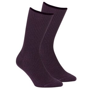 Vzorované ponožky AKRYL/VLNA W.957 fialová UNI