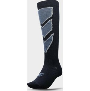 Pánské lyžařské ponožky 4F AW22UFSOM030 tmavě modré 43-46