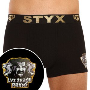 Pánské boxerky Styx / KTV sportovní guma černé - černá guma (GTCL960) XXL