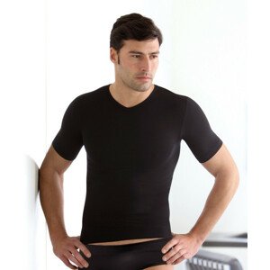 Pánské triko bezešvé T-shirt V mezza manica Intimidea Barva: Černá, Velikost M/L