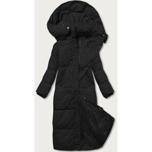 Dlouhá černá dámská zimní bunda (AG3-3031) černá M (38)