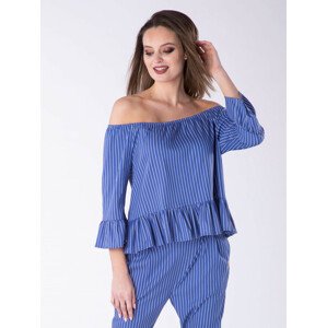Halenka Look Made With Love 803 Frill Blue/White S/M