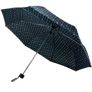 Krátký ruční deštník Semiline L2036-4 Black/Dots Pattern Průměr 92