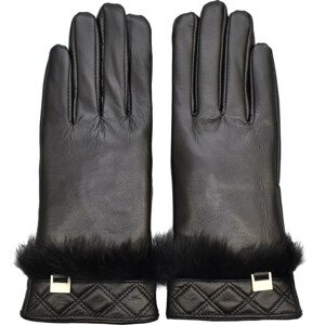 Dámské kožené rukavice P8208 - Semi Line černá 7