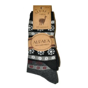 Ponožky RiSocks Alpaka Wolle 2216 A'2 černá-grafitová 39-42