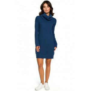 Dámské svetrové šaty BK010 tm. modrá - Bewear tm.modrá uni