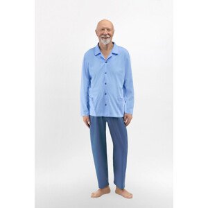 Pánské rozepínané pyžamo 403 ANTONI Modrá 2XL