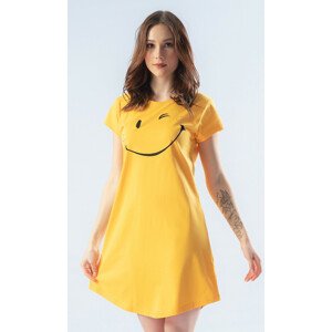Dámská noční košile s krátkým rukávem Smile - Vienetta žlutá S