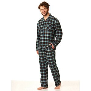 Pánské pyžamo Key MNS 431 B22 M-2XL GREEN-GRID L