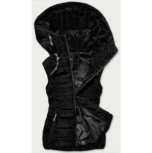 Černá dámská vesta s přírodní péřovou výplní (RQW6815) černá XXL (44)