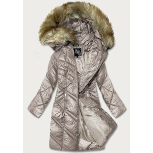 Prošívaná dámská bunda ve velbloudí barvě (H-97-2) Béžová S (36)