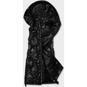 Černá dámská vesta s kapucí (6028) černá XL (42)