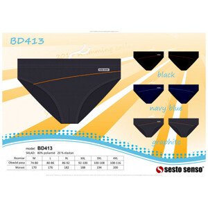 Pánské plavky BD 413 - Sesto Senso černá 3XL