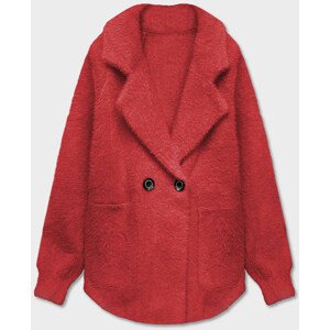 Krátký červený přehoz přes oblečení typu alpaka (CJ65) Červená ONE SIZE