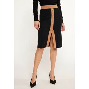 Monnari Sukně Žebrovaná sukně s vypasovaným střihem Multi Black 40