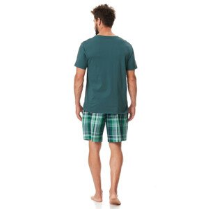 Pánské pyžamo Key MNS 438 A23 M-2XL lahvově zelená XL