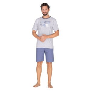 Pánské pyžamo Regina 438 kr/r 2XL-3XL  modrá XXL
