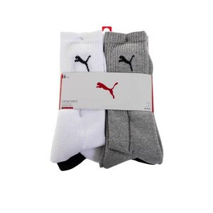 Ponožky Puma 906656 Crew Soft Cotton A'6 35-46 šedo-bílo-černá 39-42