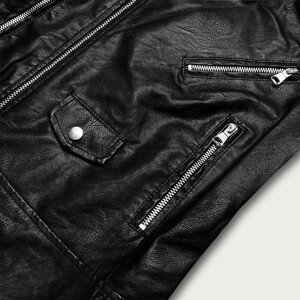 Černá bunda ramoneska s klopami (HM33) černá XL (42)