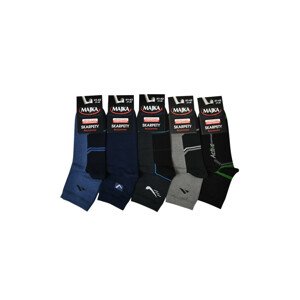 Pánské ponožky - vzor, komplet= 5 párů BARVA SMĚSI TMAVÁ 41-43