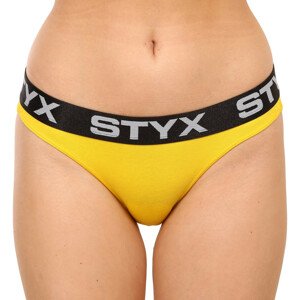Dámské kalhotky Styx sportovní guma žluté (IK1068) XL