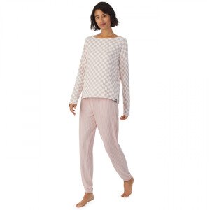 Dámské pyžamo YI2922608 růžová/bílá - DKNY růžovo-bílá XS