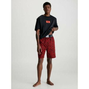 Pánské pyžamo 000NM2431E BII černá-červená - Calvin Klein M