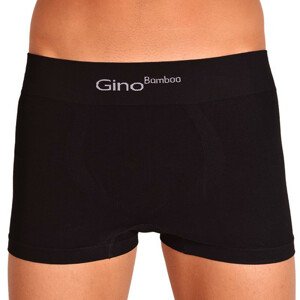 Pánské boxerky Gino bambusové bezešvé černé (53004) L