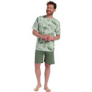 Pánské pyžamo 33231-622-2 zelená-potisk - Pastunette XL