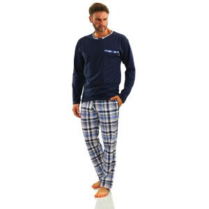 Sesto Senso Pánské pyžamo dlouhé Jasiek 2188/17 námořnická modrá XL