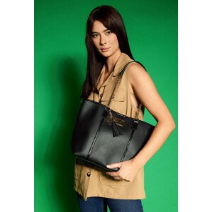 Monnari tašky Shopper s ozdobným štítkem Black OS