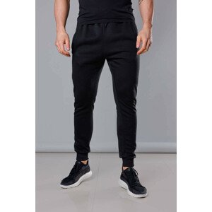 Černé pánské teplákové kalhoty (68XW01-3) černá L